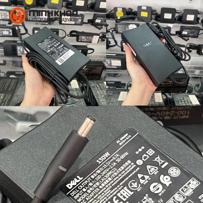 Sạc laptop Dell 130W 19.5V-6.7A kim nhỏ 4.5x3.0mm zin (2) Sạc Laptop Dell 130w 19.5v 6.7a Kim Nhỏ 4.5x3.0mm Zin (2)