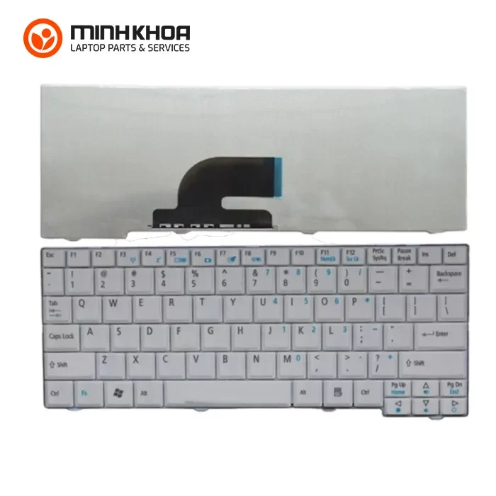 Bàn phím laptop Acer Aspire One ZG5, ZG8 trắng Bàn Phím Laptop Acer Aspire One zg5, Zg8 Trắng