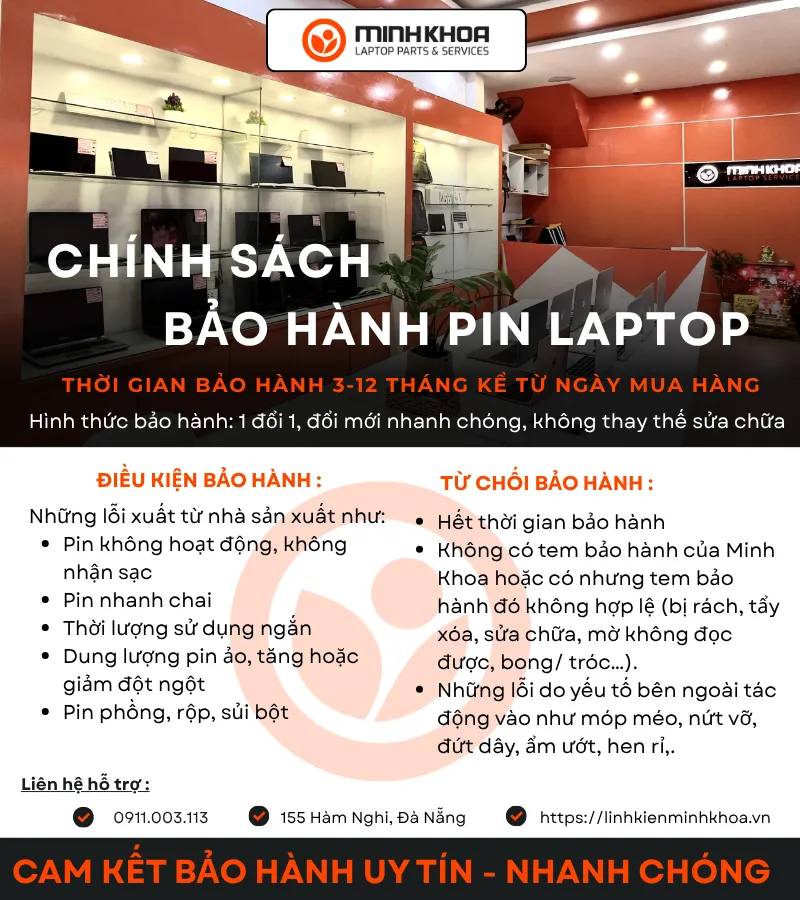 ChÍnh SÁch BẢo HÀnh Pin Laptop
