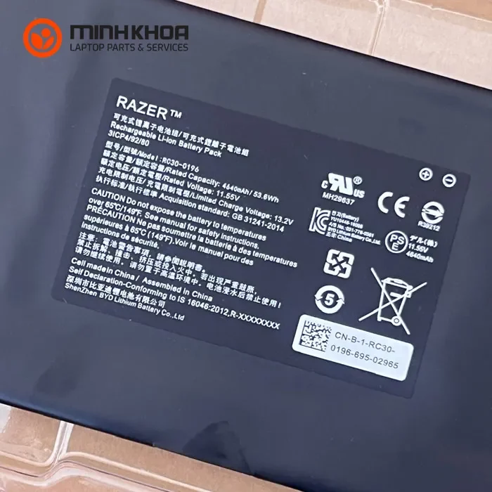 Pin zin Razer Blade Stealth RC30-0196, RZ09-0196, RZ09-0239 (2) Pin Zin Razer Blade Stealth Rc30 0196, Rz09 0196, Rz09 0239 (2)