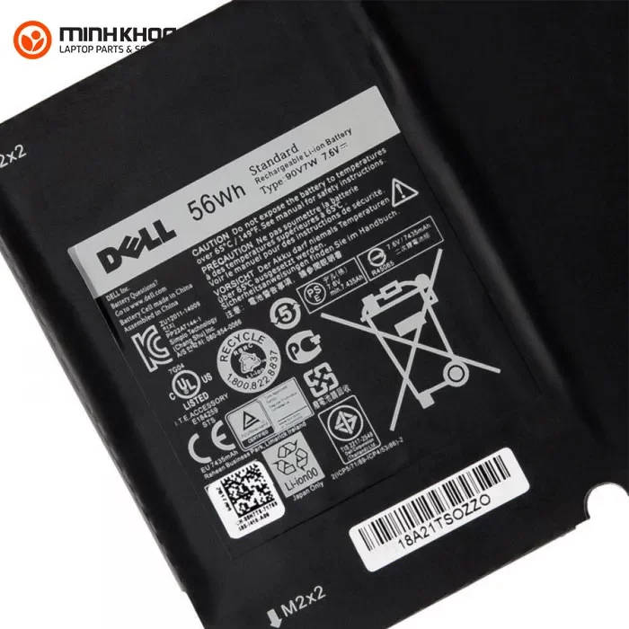 Pin zin laptop Dell XPS 13 9343 9350 90V7W 56Wh, JD25G 52Wh (3) Pin Zin Laptop Dell Xps 13 9343 9350 90v7w 56wh, Jd25g 52wh (3)