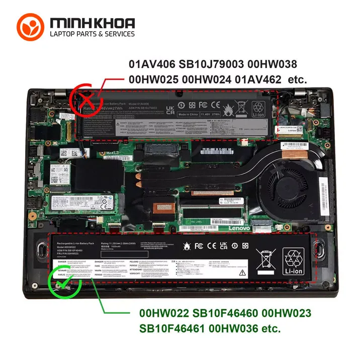 Pin Zin Laptop Lenovo Thinkpad t460s T470s Sb10f46460 Dài