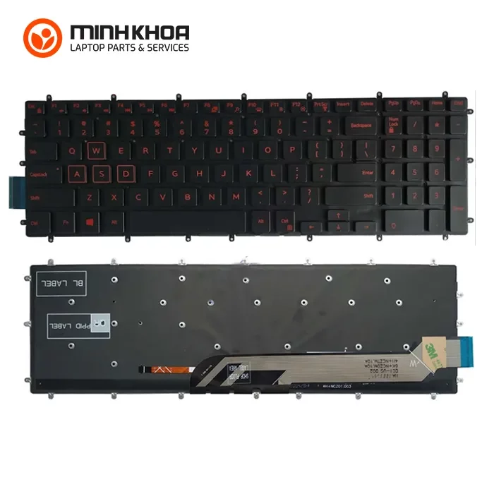 Bàn phím led đỏ laptop Dell Inspiron 7566 - G3 3579 3590 Bàn Phím Led đỏ Laptop Dell Inspiron 7566 G3 3579 3590