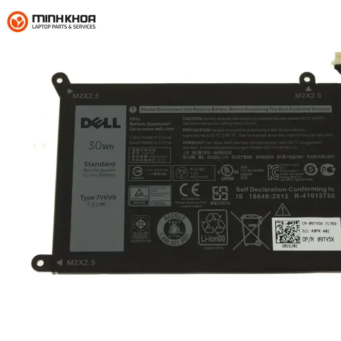 Pin ZIN laptop Dell XPS 9250 Latitude 7275 30Wh 7VKV9 (2) Pin Zin Laptop Dell Xps 9250 Latitude 7275 30wh 7vkv9 (2)