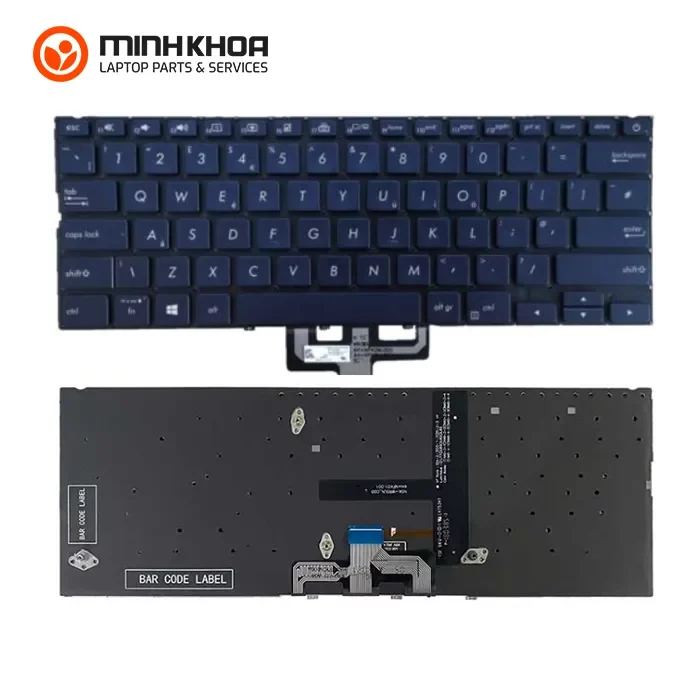 Bàn phím led laptop Asus Zenbook UX433, UX433FA, UX433FN xanh đen Bàn Phím Led Laptop Asus Zenbook Ux433, Ux433fa, Ux433fn Xanh đen