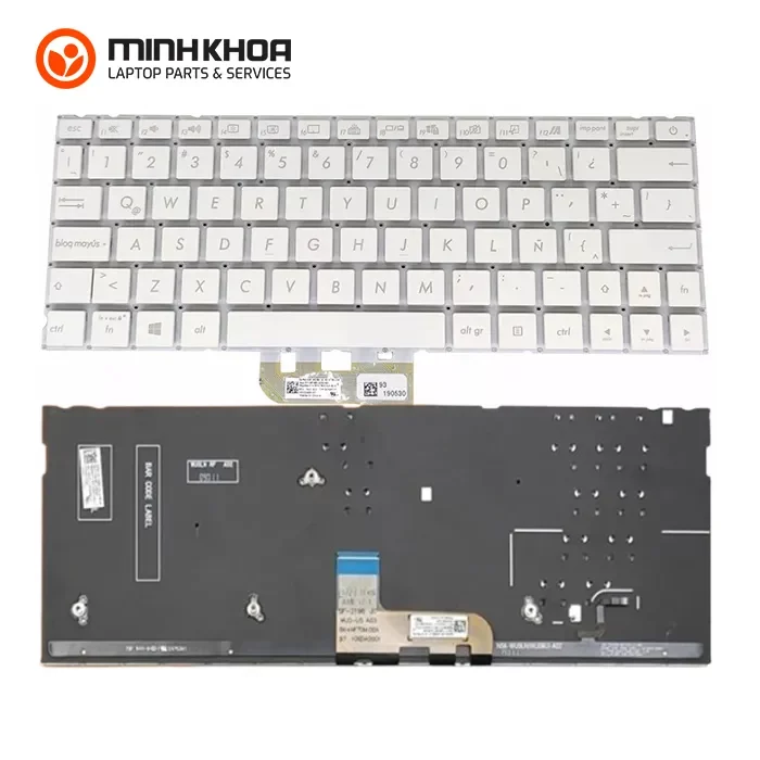 Bàn phím zin laptop Asus Zenbook 13 UX333, UX333F, UX333FN, UF3300F, UX334, UX334U, UX334UA, UX334A, U334U trắng Bàn Phím Zin Laptop Asus Zenbook 13 Ux333, Ux333f, Ux333fn, Uf3300f, Ux334, Ux334u, Ux334ua, Ux334a, U334u Trắng