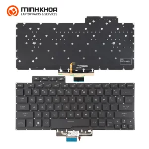 Bàn Phím Laptop Asus Rog Zephyrus G14 Ga401, Ga401q, Ga401i, Ga401q, Ga401u đen