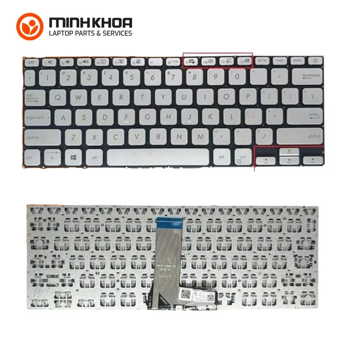 Bàn phím zin laptop Asus Vivobook X409, X409J, X409D, X409U, X409F, X409BA, X409MA bac Bàn Phím Zin Laptop Asus Vivobook X409, X409j, X409d, X409u, X409f, X409ba, X409ma Bac