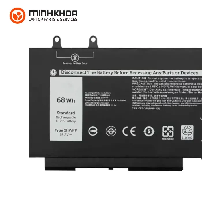 Pin ZIN laptop Dell latitude 5401 5410 5400, Precision 3540 3550, 68Wh 3HWPP 4GVMP Pin Zin Laptop Dell Latitude 5401 5410 5400, Precision 3540 3550, 68wh 3hwpp 4gvmp