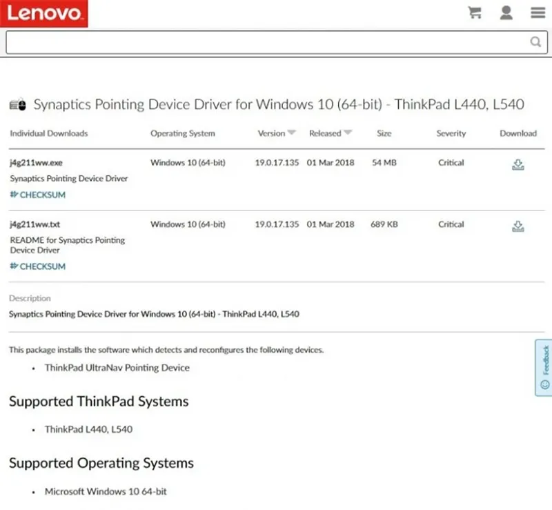 Synaptics Pointing Device Driver (6)