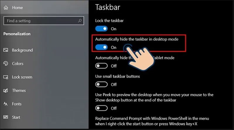 ẩn Thanh Taskbar (3)