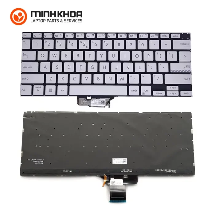 Bàn phím zin led laptop Asus Vivobook Pro 14 M3400 M3401 xám trắng Bàn Phím Zin Led Laptop Asus Vivobook Pro 14 M3400 M3401 Xám Trắng