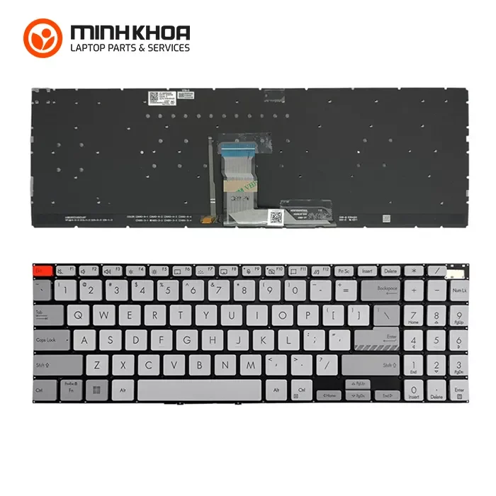 Bàn phím zin led laptop Asus Vivobook Pro 15 M3500, M3501 bạc Bàn Phím Zin Led Laptop Asus Vivobook Pro 15 M3500, M3501 Bạc