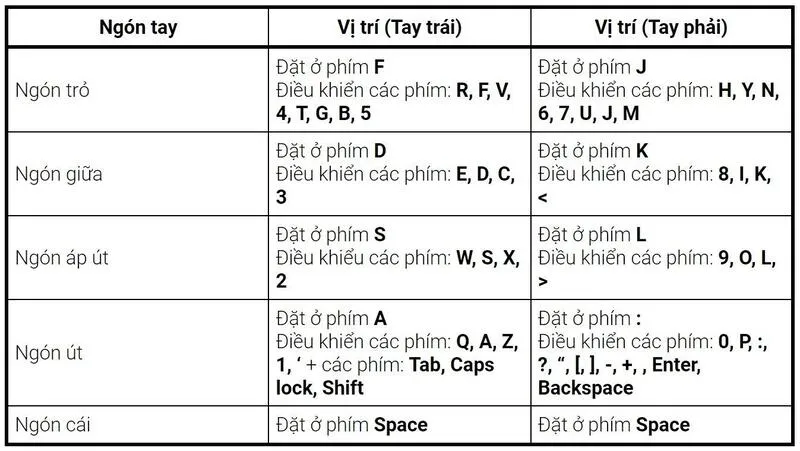 Cách Gõ Bàn Phím Bằng 10 Ngón (23)