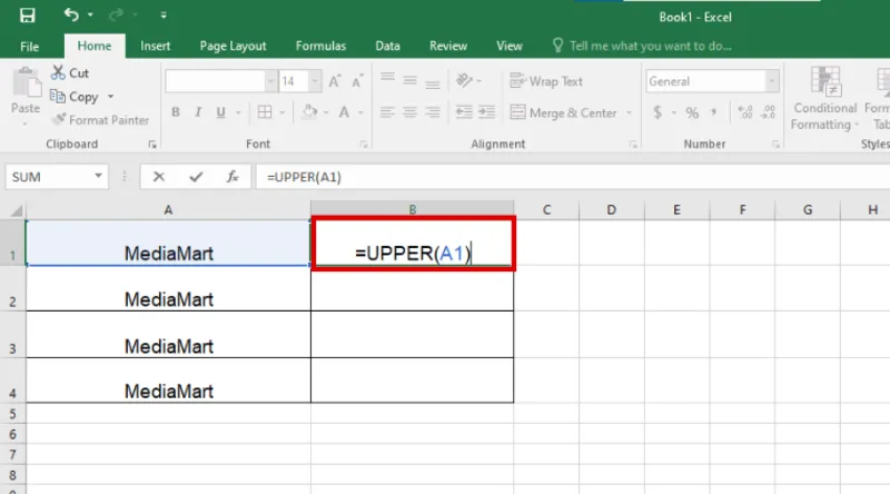 Chuyển Chữ Thường Thành Chữ Hoa Trong Excel (2)