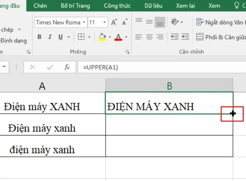 Chuyển Chữ Thường Thành Chữ Hoa Trong Excel (9)