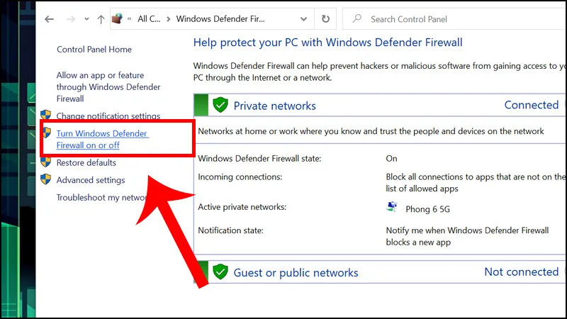 Hướng Dẫn Tắt Tường Lửa Win 10 (14)
