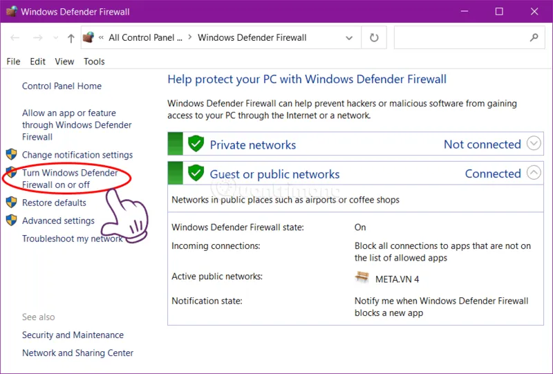 Hướng Dẫn Tắt Tường Lửa Win 10 (17)