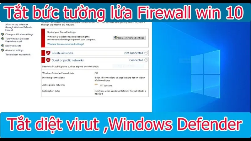 Hướng Dẫn Tắt Tường Lửa Win 10 (18)