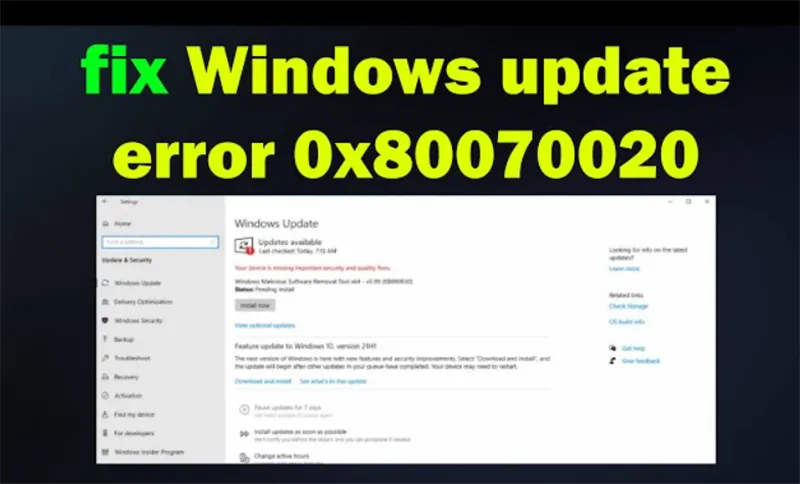 Sửa Lỗi Windows Update 0x80070020 Trong Windows 10 (11)