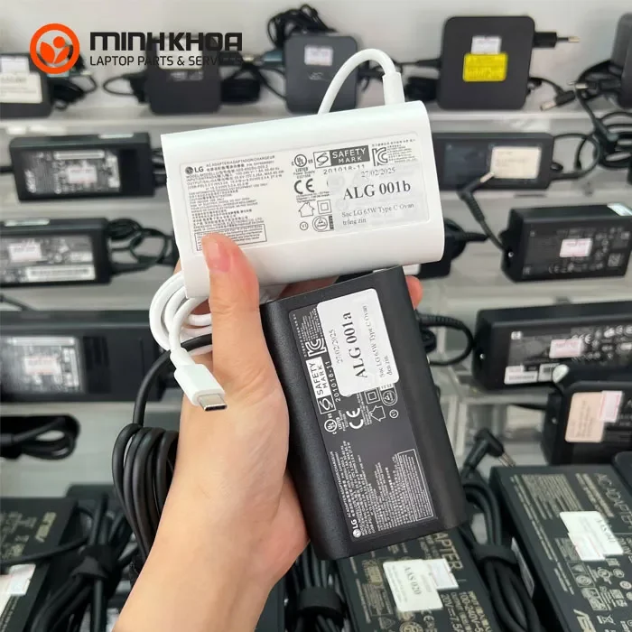 Sạc laptop LG 20V-3.25A 65W đầu USB C zin cho LG gram 14Z90P 16Z90P 17Z90P trắng đen Sạc Laptop Lg 20v 3.25a 65w đầu Usb C Zin Cho Lg Gram 14z90p 16z90p 17z90p Trắng đen