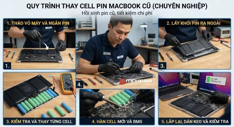 Thay Cell Pin Macbook Cũ (từ A đến Z) (4)