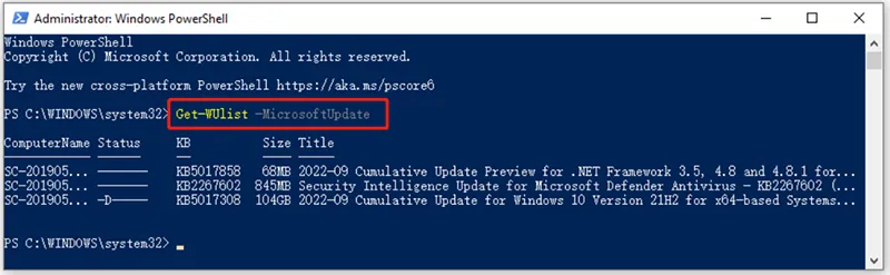 Cài đặt Windows Updates Với Powershell (11)