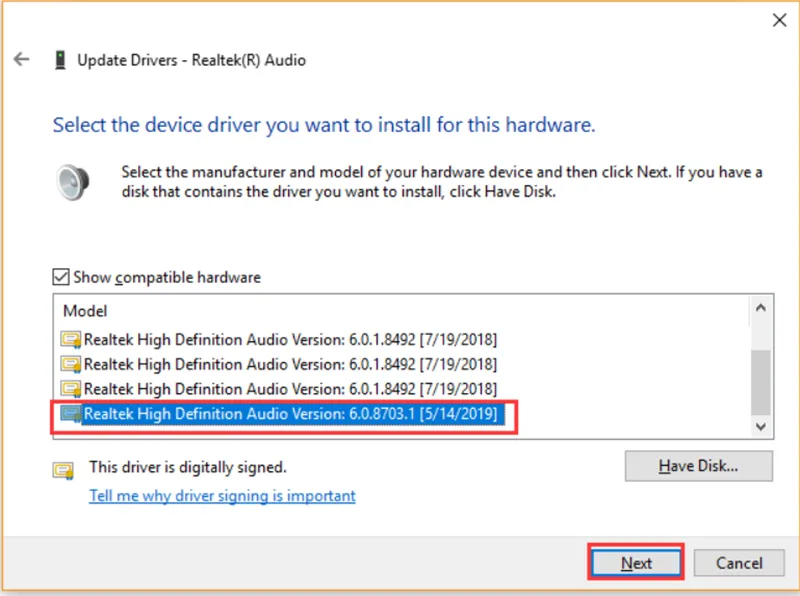Cập Nhật Trình điều Khiển Realtek Windows 10 (6)