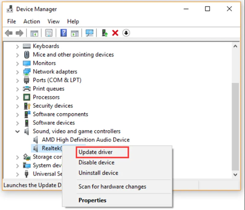 Cập Nhật Trình điều Khiển Realtek Windows 10 (7)