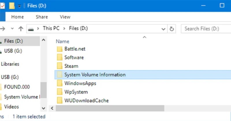 Dọn Dẹp Thư Mục System Volume Information (1)