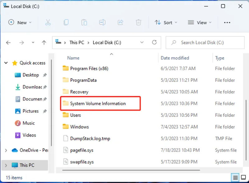 Dọn Dẹp Thư Mục System Volume Information (10)