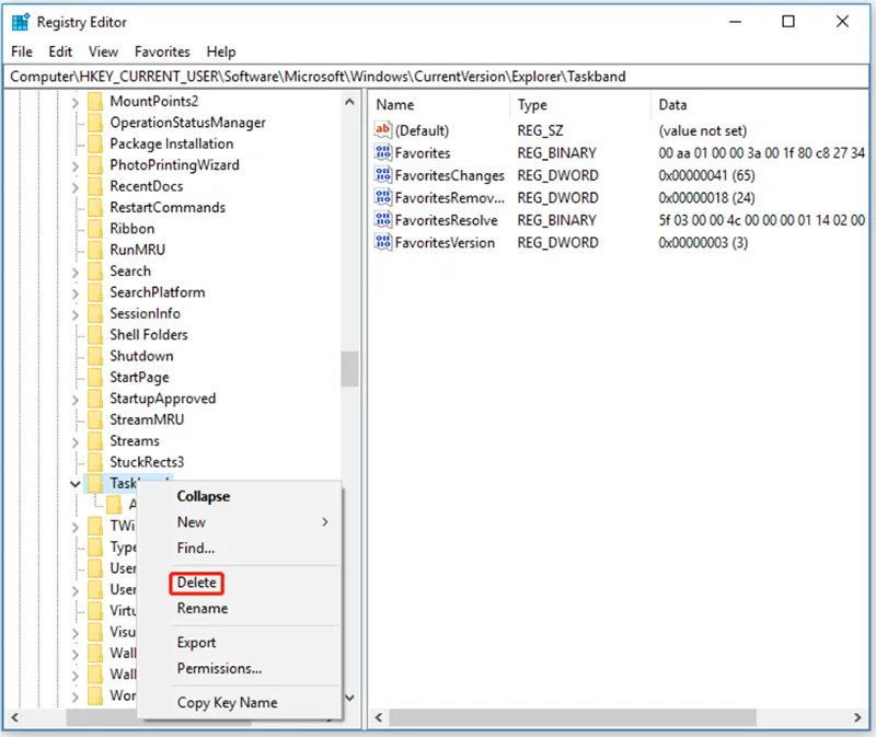 Fix Lỗi Không Bỏ Ghim ứng Dụng Trên Taskbar Trong Windows 1110 (8)