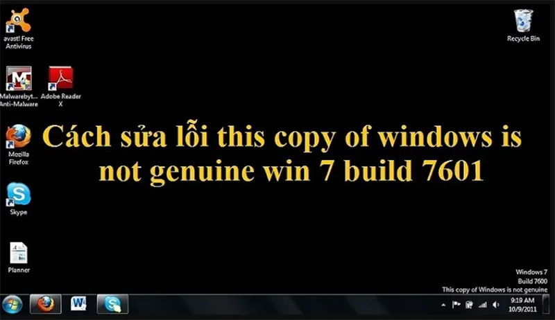 Lỗi Windows 7 Build 7601 This Copy Of Windows Is Not Genuine (11)