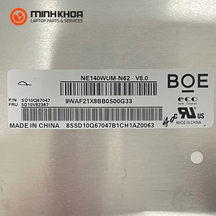 Màn Hình Laptop 14.0 30p Fhd+ 1610 Ne140wum N62 N140jlg Gt3 Lenovo X1 Gen9, Carbon T14 Gen3, E14 Gen 5 Screen