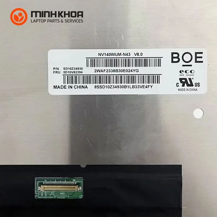 Màn hình laptop 14.0 30p FHD KO Bo 1610 NV140WUM-N43 N140JLG-GT3 Dell latitude 7440 (gen 13) screen Màn Hình Laptop 14.0 30p Fhd Ko Bo 1610 Nv140wum N43 N140jlg Gt3 Dell Latitude 7440 (gen 13) Screen