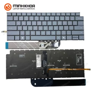 Bàn Phím Dell Inspiron 5440 5441 5445 7440 7441 7445 7460 Nút Ai Copilot Màu Xám