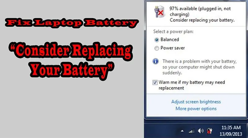 Laptop Báo Lỗi “consider Replacing Your Battery” (12)