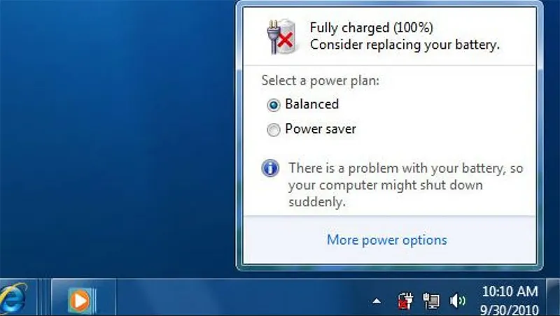 Laptop Báo Lỗi “consider Replacing Your Battery” (7)