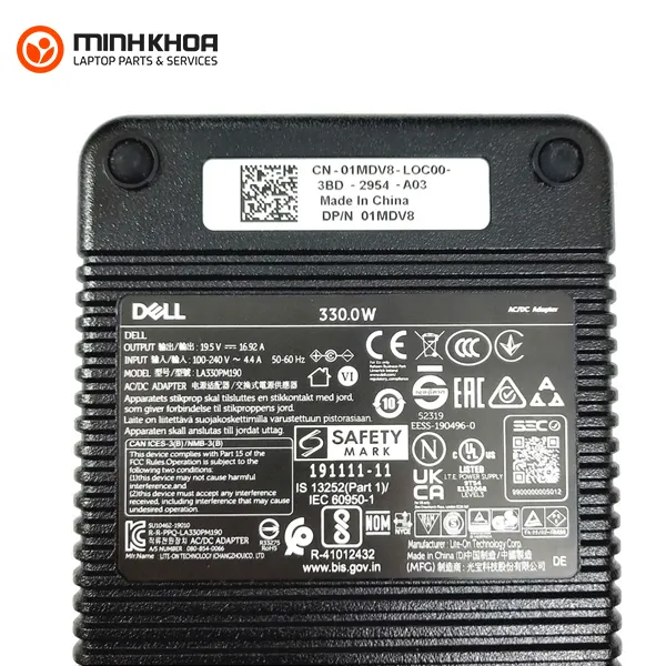 Sạc Laptop Dell 330w 19.5v 16.9a Chân Lớn 7.45.0 Dell G15 G16 5530 7630 7620 Alienware M16 M18 R1 R2 (1)