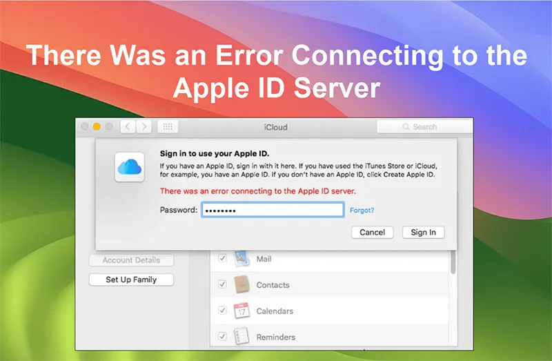 There Was An Error Connecting To The Apple Id Server (5)