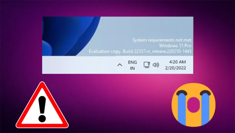 Xóa Hình Mờ System Requirement Not Met (9)