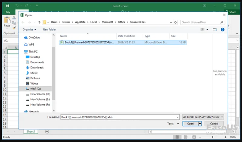Cách Khôi Phục Excel Bị Ghi đè Mà Không Có Phiên Bản Trước Windows 1011 (5)