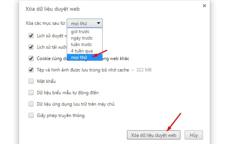Cách Xóa Lịch Sử Google Chrome Trên Laptop (12)