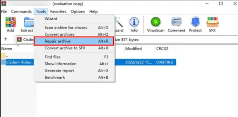Khắc Phục Winrar Cho Biết No File To Extract (1)