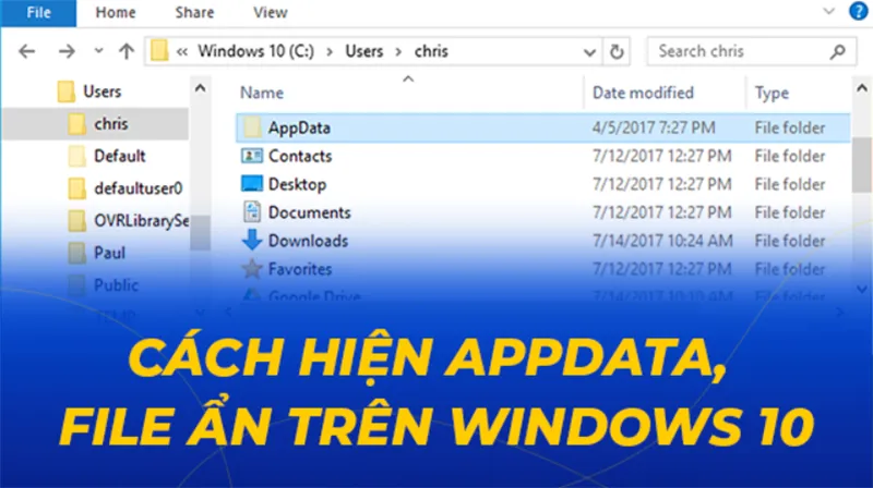 Không Thể Tìm Thấy Thư Mục Appdata Trên Windows (4)