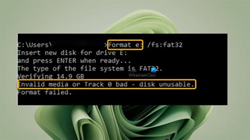Lỗi Invalid Media Or Track 0 Bad Disk Unusable (2)