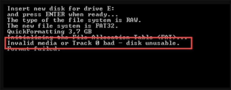 Lỗi Invalid Media Or Track 0 Bad Disk Unusable (3)