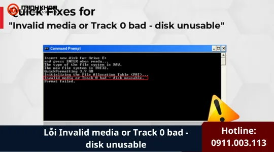 Lỗi Invalid Media Or Track 0 Bad Disk Unusable (5)