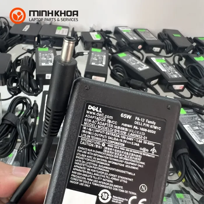 Sạc laptop Dell 65W 19.5V-3.34A đầu kim nhỏ zin Sạc Laptop Dell 65w 19.5v 3.34a đầu Kim Nhỏ Zin