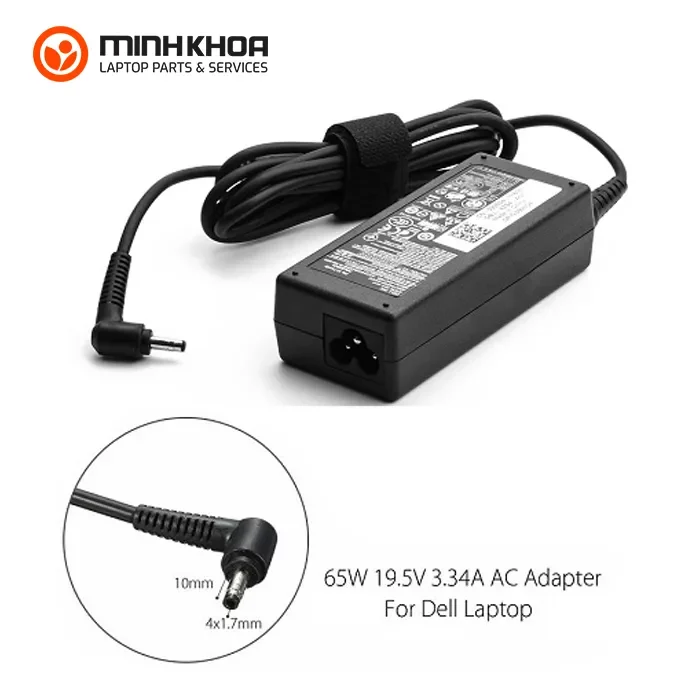Sạc Laptop Dell 65w 19.5v 3.34a đầu đạn 4.0mm1.7mm Zin (2)